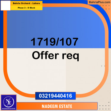 Residential Plot for Sale in Phase 2 - D Block -  Bahria Orchard, Lahore - (BP-306703)