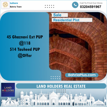 10 Marla Residential Plot for Sale in Bahria Town, Lahore - (BP-306732)