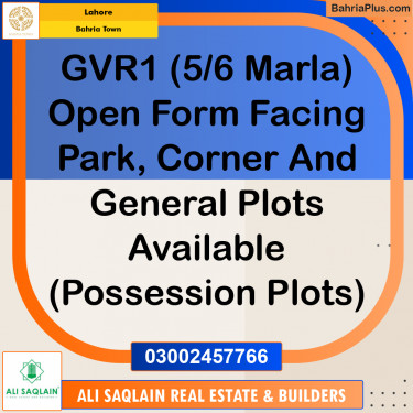 Residential Plot for Sale in Bahria Town, Lahore - (BP-306743)