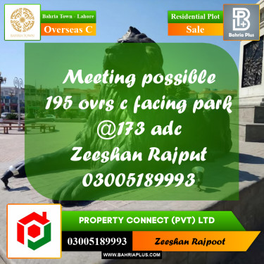 Residential Plot for Sale in Overseas C -  Bahria Town, Lahore - (BP-306809)