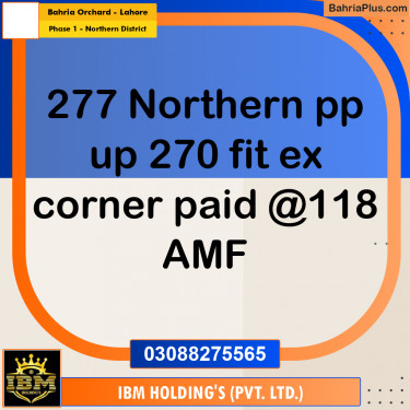 10 Marla Residential Plot for Sale in Phase 1 - Northern District -  Bahria Orchard, Lahore - (BP-306825)