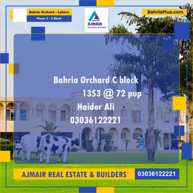Residential Plot for Sale in Phase 2 - C Block -  Bahria Orchard, Lahore - (BP-306856)