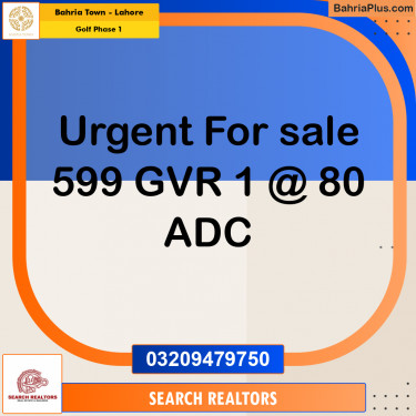 5 Marla Residential Plot for Sale in Golf Phase 1 -  Bahria Town, Lahore - (BP-306940)
