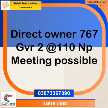10 Marla Residential Plot for Sale in Golf Phase 2 -  Bahria Town, Lahore - (BP-306989)