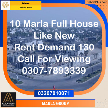 Residential House for Rent in Bahria Town, Lahore - (BP-307033)