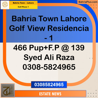 10 Marla Residential Plot for Sale in Golf Phase 1 -  Bahria Town, Lahore - (BP-307046)