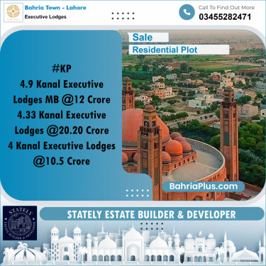 Residential Plot for Sale in Executive Lodges -  Bahria Town, Lahore - (BP-307061)