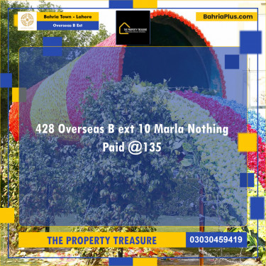 10 Marla Residential Plot for Sale in Overseas B Ext -  Bahria Town, Lahore - (BP-307137)