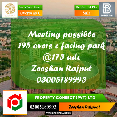 Residential Plot for Sale in Overseas C -  Bahria Town, Lahore - (BP-307167)