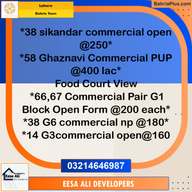 Residential Plot for Sale in Bahria Town, Lahore - (BP-307234)