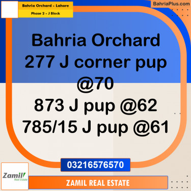 8 Marla Residential Plot for Sale in Phase 2 - J Block -  Bahria Orchard, Lahore - (BP-307290)