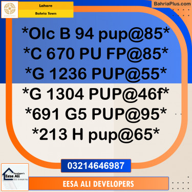 Residential Plot for Sale in Bahria Town, Lahore - (BP-307407)