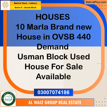5 Marla Residential Plot for Sale in Sector E - Jinnah Block -  Bahria Town, Lahore - (BP-307440)