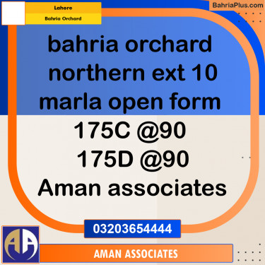 Residential Plot for Sale in Bahria Orchard, Lahore - (BP-307441)