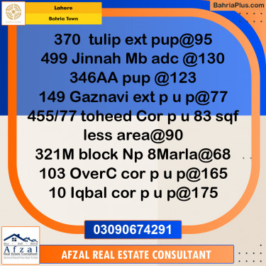 Residential Plot for Sale in Bahria Town, Lahore - (BP-307449)