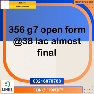 5 Marla Residential Plot for Sale in Bahria Orchard, Lahore - (BP-307455)