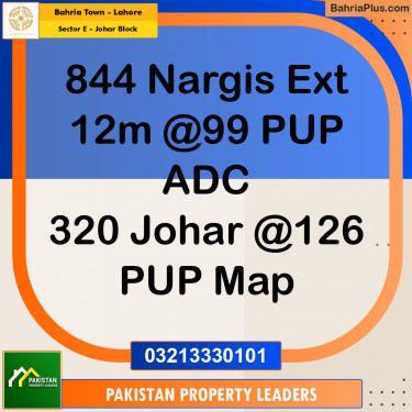 10 Marla Residential Plot for Sale in Sector E - Johar Block -  Bahria Town, Lahore - (BP-307484)