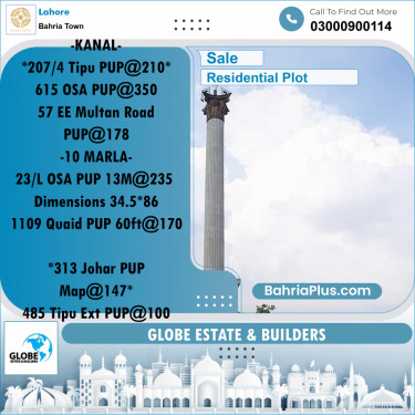 Residential Plot for Sale in Bahria Town, Lahore - (BP-307503)