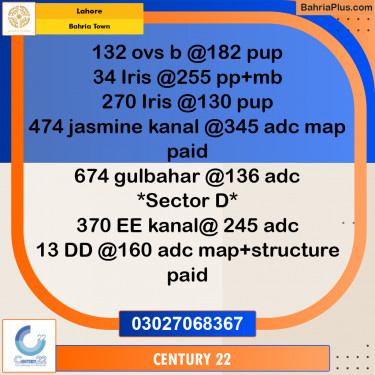 Residential Plot for Sale in Bahria Town, Lahore - (BP-307632)