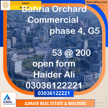 Commercial Plot for Sale in Bahria Town, Lahore - (BP-307709)