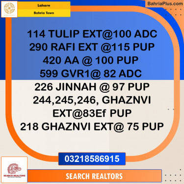 Residential Plot for Sale in Bahria Town, Lahore - (BP-307755)
