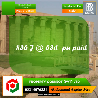 8 Marla Residential Plot for Sale in Phase 2 - J Block -  Bahria Orchard, Lahore - (BP-307760)