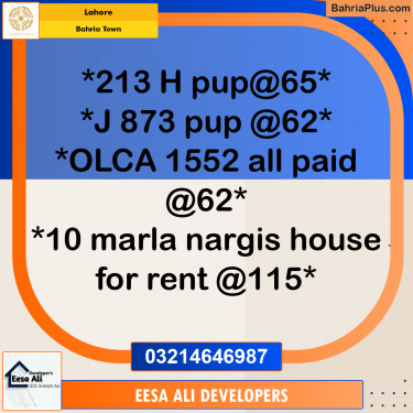 Residential Plot for Sale in Bahria Town, Lahore - (BP-307784)