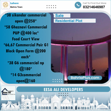 Residential Plot for Sale in Bahria Town, Lahore - (BP-307785)
