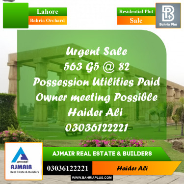 Residential Plot for Sale in Bahria Orchard, Lahore - (BP-307965)