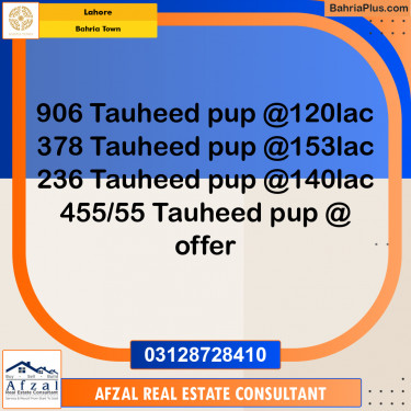 Residential Plot for Sale in Bahria Town, Lahore - (BP-307980)