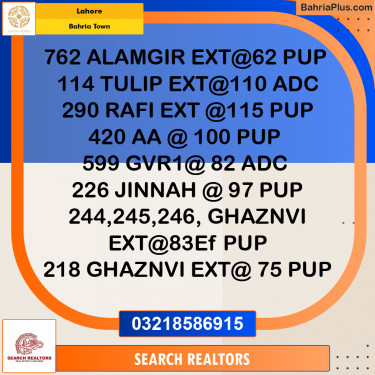 Residential Plot for Sale in Bahria Town, Lahore - (BP-308019)