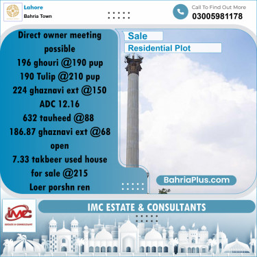 Residential Plot for Sale in Bahria Town, Lahore - (BP-308030)