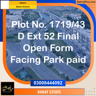 5 Marla Residential Plot for Sale in Bahria Orchard, Lahore - (BP-308120)