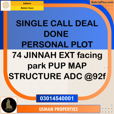 Residential Plot for Sale in Bahria Town, Lahore - (BP-308149)