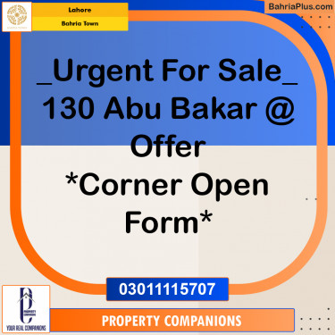 Residential Plot for Sale in Bahria Town, Lahore - (BP-308329)