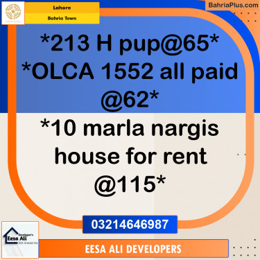 Residential Plot for Sale in Bahria Town, Lahore - (BP-308533)