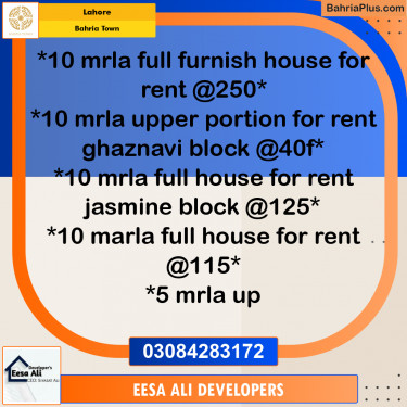 Residential House for Rent in Bahria Town, Lahore - (BP-308538)