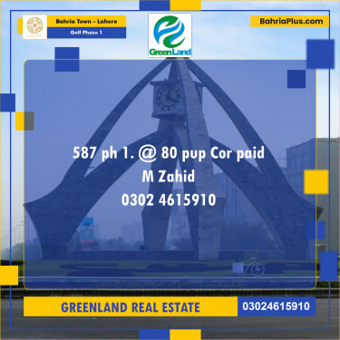 5 Marla Residential Plot for Sale in Golf Phase 1 -  Bahria Town, Lahore - (BP-308566)