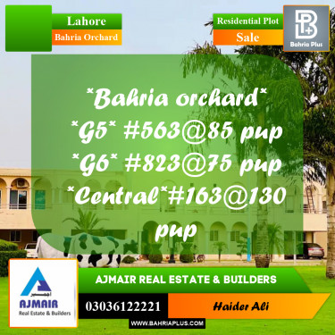 Residential Plot for Sale in Bahria Orchard, Lahore - (BP-308604)