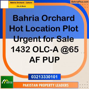 5 Marla Residential Plot for Sale in OLC-A Block -  Bahria Orchard, Lahore - (BP-308922)