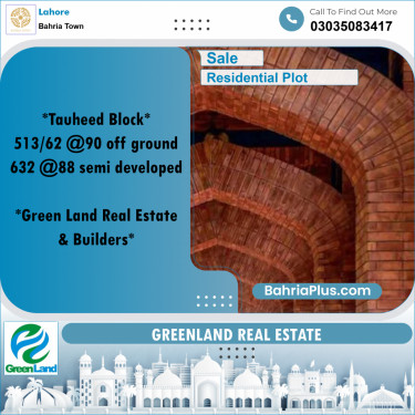 Residential Plot for Sale in Bahria Town, Lahore - (BP-309080)