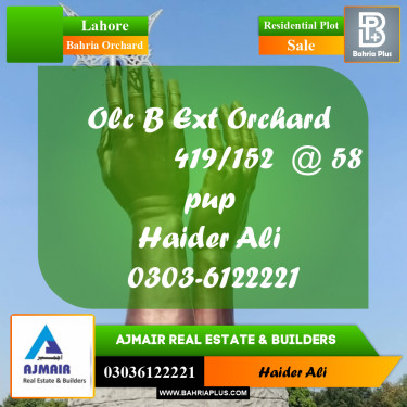 Residential Plot for Sale in Bahria Orchard, Lahore - (BP-309273)