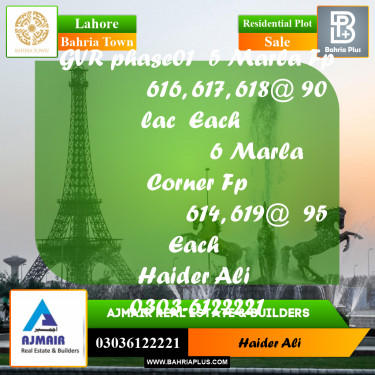 Residential Plot for Sale in Bahria Town, Lahore - (BP-309274)