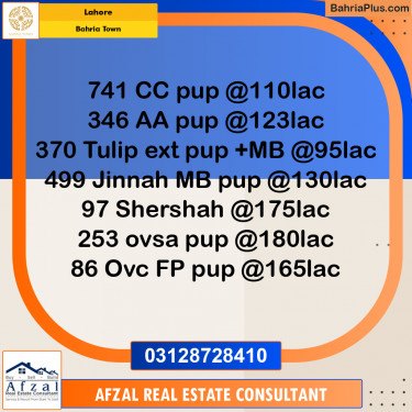 Residential Plot for Sale in Bahria Town, Lahore - (BP-309293)