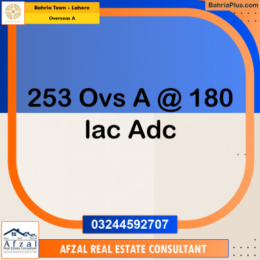 10 Marla Residential Plot for Sale in Overseas A -  Bahria Town, Lahore - (BP-309370)