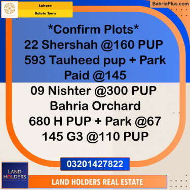 Residential Plot for Sale in Bahria Town, Lahore - (BP-309444)