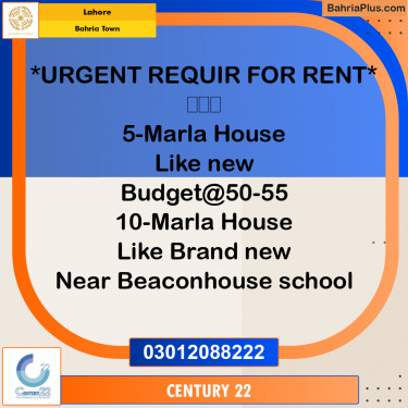 Residential House for Rent in Bahria Town, Lahore - (BP-309448)