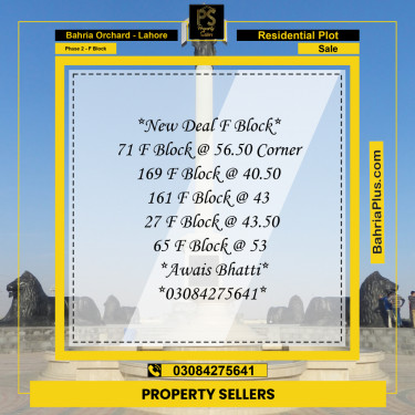 5 Marla Residential Plot for Sale in Phase 2 - F Block -  Bahria Orchard, Lahore - (BP-309550)