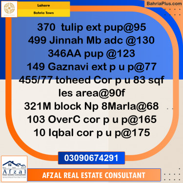 Residential Plot for Sale in Bahria Town, Lahore - (BP-309623)