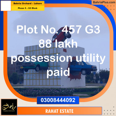 10 Marla Residential Plot for Sale in Phase 4 - G3 Block -  Bahria Orchard, Lahore - (BP-309692)